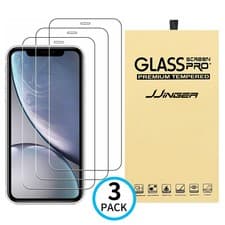 image of 3X Tempered Glass Screen Protector For iPhone 16 15 14 13 12 11 Pro Max X XR 8 7