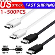 image of USB-C to USB C Type-C Fast Charging Data SYNC Charger Cable Cord 3/6/10FT lot