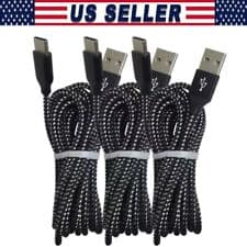 image of Braided USB C Type-C Fast Charging Data SYNC Charger Cable Cord 3/6/10FT Lot