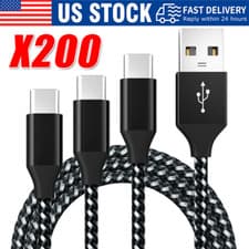 image of Lot USB-A to  Type-C Fast Charging Data SYNC Charger Cable Cord 3/6FT LONG