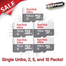 image of SanDisk Micro SD Card Ultra 16GB 32GB 64GB 128GB 256GB Class 10 TF Wholesale Lot